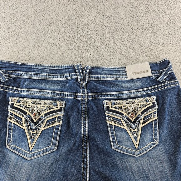 Vigoss Denim Shorts Womens 24 Blue Dallas Cut Off Frayed Hem Distressed Jean - Picture 15 of 16